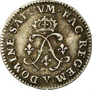 France 4 Sols 2 Deniers Louis XIV 1692 Y KM# 281.18 Y DOMINE SALVVM FAC REGEM coin reverse France 4 Sols 2 Deniers Louis XIV 1692 Y KM# 281.18 Y DOMINE SALVVM FAC REGEM coin reverse