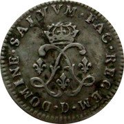 France 4 Sols 2 Deniers Louis XIV 1693 D KM# 281.4 DOMINE SALVVM FAC REGEM D coin reverse France 4 Sols 2 Deniers Louis XIV 1693 D KM# 281.4 DOMINE SALVVM FAC REGEM D coin reverse