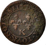 France Denier Tournois Louis XIII 1611 K KM# 42.4 DENIER TOVRNOIS 1611 K coin reverse France Denier Tournois Louis XIII 1611 K KM# 42.4 DENIER TOVRNOIS 1611 K coin reverse