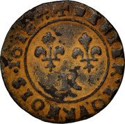 France Denier Tournois Louis XIII 1618 R KM# 42.6 DENIER TOVRNOIS 1618 R coin reverse France Denier Tournois Louis XIII 1618 R KM# 42.6 DENIER TOVRNOIS 1618 R coin reverse