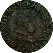France Denier Tournois Louis XIII 1626 A KM# 70.1 LOYS XIII R DE FRAN ET NAV A coin obverse France Denier Tournois Louis XIII 1626 A KM# 70.1 LOYS XIII R DE FRAN ET NAV A coin obverse