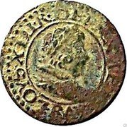 France Denier Tournois Louis XIII 1627 K KM# 79.6 LOVIS XIII R DE FRAN ET NAV K coin obverse France Denier Tournois Louis XIII 1627 K KM# 79.6 LOVIS XIII R DE FRAN ET NAV K coin obverse