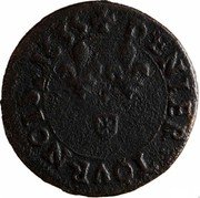 France Denier Tournois Louis XIII 1635 Shield KM# 89 DENIER TOVRNOIS 1635 coin reverse France Denier Tournois Louis XIII 1635 Shield KM# 89 DENIER TOVRNOIS 1635 coin reverse