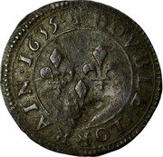 France Double Lorrain Louis XIII 1635 KM# 91 DOVBLE LORRAIN 1635 coin reverse France Double Lorrain Louis XIII 1635 KM# 91 DOVBLE LORRAIN 1635 coin reverse