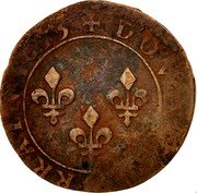 France Double Lorrain Louis XIII 1635 KM# 90 DOVBLE LORRAIN 1635 coin reverse France Double Lorrain Louis XIII 1635 KM# 90 DOVBLE LORRAIN 1635 coin reverse