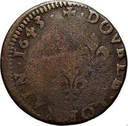 France Double Lorrain Louis XIII 1642 KM# 128 DOVBLE LORRAIN 1642 coin reverse France Double Lorrain Louis XIII 1642 KM# 128 DOVBLE LORRAIN 1642 coin reverse