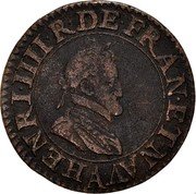 France Double Tournois Henry IV 1608 A KM# 16.1 HENRI IIII R DE FRAN(C) ET NAV A coin obverse France Double Tournois Henry IV 1608 A KM# 16.1 HENRI IIII R DE FRAN(C) ET NAV A coin obverse