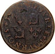 France Double Tournois Henry IV 1608 Z KM# 33 DOVBLE TOVRNOIS 1608 coin reverse France Double Tournois Henry IV 1608 Z KM# 33 DOVBLE TOVRNOIS 1608 coin reverse