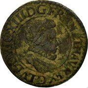 France Double Tournois Louis XIII 1611 D KM# 59.2 LVDOVIC XIII D G FRAN ET NAV REX D coin obverse France Double Tournois Louis XIII 1611 D KM# 59.2 LVDOVIC XIII D G FRAN ET NAV REX D coin obverse