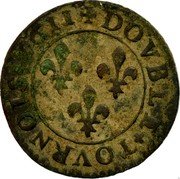 France Double Tournois Louis XIII 1611 D KM# 59.2 DOVBLE TOVRNOIS 1611 coin reverse France Double Tournois Louis XIII 1611 D KM# 59.2 DOVBLE TOVRNOIS 1611 coin reverse