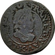 France Double Tournois Louis XIII 1613 K KM# 59.3 LOVIS XIII R DE FRAN E(T) NA(V)(A) K coin obverse France Double Tournois Louis XIII 1613 K KM# 59.3 LOVIS XIII R DE FRAN E(T) NA(V)(A) K coin obverse