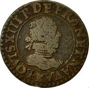 France Double Tournois Louis XIII 1616 X KM# 43.8 LOVIS XIII R D FRAN ET NAVA X coin obverse France Double Tournois Louis XIII 1616 X KM# 43.8 LOVIS XIII R D FRAN ET NAVA X coin obverse