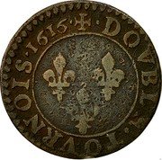 France Double Tournois Louis XIII 1616 X KM# 43.8 DOVBLE TOVRNOIS 1616 coin reverse France Double Tournois Louis XIII 1616 X KM# 43.8 DOVBLE TOVRNOIS 1616 coin reverse