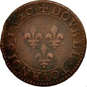 France Double Tournois Louis XIII 1620 A KM# 61.1 DOVBLE TOVRNOIS 1620 coin reverse France Double Tournois Louis XIII 1620 A KM# 61.1 DOVBLE TOVRNOIS 1620 coin reverse