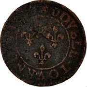 France Double Tournois Louis XIII 1626 D KM# 61.2 DOVBLE TOVRNOIS 1624 coin reverse France Double Tournois Louis XIII 1626 D KM# 61.2 DOVBLE TOVRNOIS 1624 coin reverse