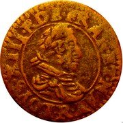 France Double Tournois Louis XIII 1626 R KM# 61.7 LOYS XIII R D FRAN ET NAV R coin obverse