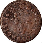 France Double Tournois Louis XIII 1635 KM# 85 DOVBLE TOVRNOIS 1635 coin reverse France Double Tournois Louis XIII 1635 KM# 85 DOVBLE TOVRNOIS 1635 coin reverse