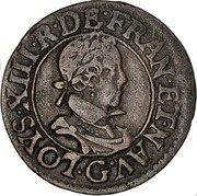France Double Tournois (Louis XIII) KM# 61.3 LOYS XIII R DE FRAN ET NAV G coin obverse France Double Tournois (Louis XIII) KM# 61.3 LOYS XIII R DE FRAN ET NAV G coin obverse