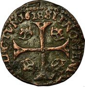 France Douzain Louis XIII 1628 H KM# 58.2 SIT NOMEN DOMINI BENEDICTVM 1618 coin reverse France Douzain Louis XIII 1628 H KM# 58.2 SIT NOMEN DOMINI BENEDICTVM 1618 coin reverse