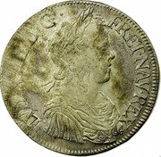 France ECU Louis XIV 1648 H KM# 155.7 LVD XIIII D G FR ET NAV REX coin obverse France ECU Louis XIV 1648 H KM# 155.7 LVD XIIII D G FR ET NAV REX coin obverse