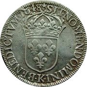 France ECU Louis XIV 1648 K KM# 155.9 SIT NOMEN DOMINI K BENEDICTVM 1648 coin reverse France ECU Louis XIV 1648 K KM# 155.9 SIT NOMEN DOMINI K BENEDICTVM 1648 coin reverse