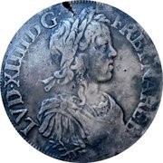 France ECU Louis XIV 1651 KM# 181.1 LVD XIIII D G FR ET NA RE BD coin obverse France ECU Louis XIV 1651 KM# 181.1 LVD XIIII D G FR ET NA RE BD coin obverse