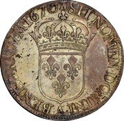 France ECU Louis XIV 1670 A KM# 211.1 SIT NOMEN DOMINI A BENEDICTVM 1670 coin reverse France ECU Louis XIV 1670 A KM# 211.1 SIT NOMEN DOMINI A BENEDICTVM 1670 coin reverse