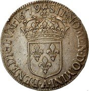 France ECU Louis XIV 1679 A KM# 226.1 SIT NOMEN DOMINI A BENEDICTVM 1679 coin reverse France ECU Louis XIV 1679 A KM# 226.1 SIT NOMEN DOMINI A BENEDICTVM 1679 coin reverse
