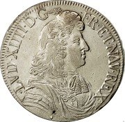 France ECU Louis XIV 1679 & KM# 226.12 LVD XIIII D G FR ET NAV REX coin obverse France ECU Louis XIV 1679 & KM# 226.12 LVD XIIII D G FR ET NAV REX coin obverse