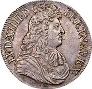 France ECU Louis XIV 1679 L KM# 226.8 LVD XIIII D G FR ET NA REX coin obverse France ECU Louis XIV 1679 L KM# 226.8 LVD XIIII D G FR ET NA REX coin obverse
