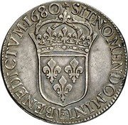 France ECU Louis XIV 1680 E KM# 226.4 SIT NOMEN DOMINI E BENEDICTVM 1680 coin reverse France ECU Louis XIV 1680 E KM# 226.4 SIT NOMEN DOMINI E BENEDICTVM 1680 coin reverse