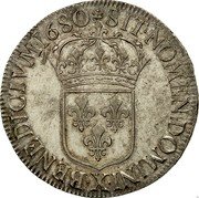 France ECU Louis XIV 1680 X KM# 226.11 SIT NOMEN DOMINI X BENEDICTVM 1680 coin reverse France ECU Louis XIV 1680 X KM# 226.11 SIT NOMEN DOMINI X BENEDICTVM 1680 coin reverse