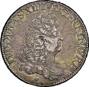France ECU Louis XIV 1685 A KM# 257.1 LVDOVICVS XIIII D G FR ET NAV REX coin obverse France ECU Louis XIV 1685 A KM# 257.1 LVDOVICVS XIIII D G FR ET NAV REX coin obverse