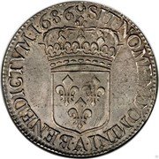 France ECU Louis XIII 1686 A KM# 255.1 SIT NOMEN DOMINI A BENEDICTVM 1689 coin reverse France ECU Louis XIII 1686 A KM# 255.1 SIT NOMEN DOMINI A BENEDICTVM 1689 coin reverse