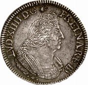France ECU Louis XIV 1693 KM# 299 LVD XIIII D G FR ET NA RE BD coin obverse France ECU Louis XIV 1693 KM# 299 LVD XIIII D G FR ET NA RE BD coin obverse