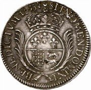 France ECU Louis XIV 1693 KM# 299 SIT NOMEN DOMINI BENEDICTVM 1694 coin reverse France ECU Louis XIV 1693 KM# 299 SIT NOMEN DOMINI BENEDICTVM 1694 coin reverse