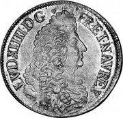 France ECU Louis XIV 1693 Y KM# 275.16 LVD XIIII D G FR ET NAV REX coin obverse