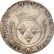 France ECU Louis XIV 1694 T KM# 298.18 SIT NOMEN DOMINI T BENEDICTVM 1694 coin reverse France ECU Louis XIV 1694 T KM# 298.18 SIT NOMEN DOMINI T BENEDICTVM 1694 coin reverse