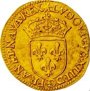 France ECU D’or Louis XIII 1631 D KM# 41.4 LVDOVICVS XIII D G FRAN ET NAVA REX coin obverse