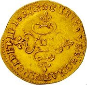 France ECU D’or Louis XIII 1631 D KM# 41.4 CHRISTVS REGNAT VINCIT ET IMP 1631 G D coin reverse