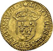 France ECU D’or Louis XIII 1632 C KM# 41.3 LVDOVICVS XIII D G FRAN ET NAVA REX coin obverse