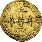 France ECU D’or Louis XIII 1632 C KM# 41.3 CHRISTVS REGNAT VINCIT ET IMP 1632 C coin reverse