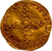France ECU D’or Louis XIII 1641 & KM# 41.20 CHRISTVS REGNAT VINCIT ET IMP 1641 & coin reverse France ECU D’or Louis XIII 1641 & KM# 41.20 CHRISTVS REGNAT VINCIT ET IMP 1641 & coin reverse