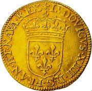 France ECU D’or Louis XIV 1643 A KM# 146.1 LVDOVICVS XIIII D G FRAN ET NAVA REX coin obverse France ECU D’or Louis XIV 1643 A KM# 146.1 LVDOVICVS XIIII D G FRAN ET NAVA REX coin obverse