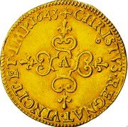 France ECU D’or Louis XIV 1643 A KM# 146.1 CHRISTVS REGNAT VINCIT ET IMP 1643 A coin reverse France ECU D’or Louis XIV 1643 A KM# 146.1 CHRISTVS REGNAT VINCIT ET IMP 1643 A coin reverse
