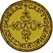 France ECU D’or Henry IV 1610 KM# 12 CHRISTVS REGNAT VINCIT ET IMPERAT A coin reverse France ECU D’or Henry IV 1610 KM# 12 CHRISTVS REGNAT VINCIT ET IMPERAT A coin reverse