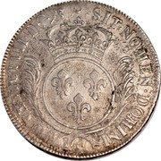 France ECU (Louis XIV) KM# 298.24 9 SIT NOMEN DOMINI BENEDICTVM 1693 coin reverse France ECU (Louis XIV) KM# 298.24 9 SIT NOMEN DOMINI BENEDICTVM 1693 coin reverse