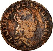 France Liard Louis XIV 1655 E KM# 192.6 L XIIII ROY DE FR ET DE NA 1655 coin obverse France Liard Louis XIV 1655 E KM# 192.6 L XIIII ROY DE FR ET DE NA 1655 coin obverse