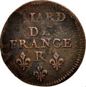 France Liard Louis XIV 1655 R KM# 192.11 LIARD DE FRANCE R coin reverse France Liard Louis XIV 1655 R KM# 192.11 LIARD DE FRANCE R coin reverse