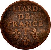 France Liard Louis XIV 1656 I KM# 192.9 LIARD DE FRANCE I coin reverse France Liard Louis XIV 1656 I KM# 192.9 LIARD DE FRANCE I coin reverse